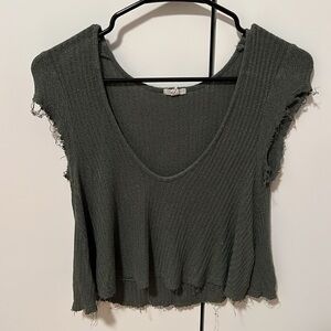 Green, crop top, light weight